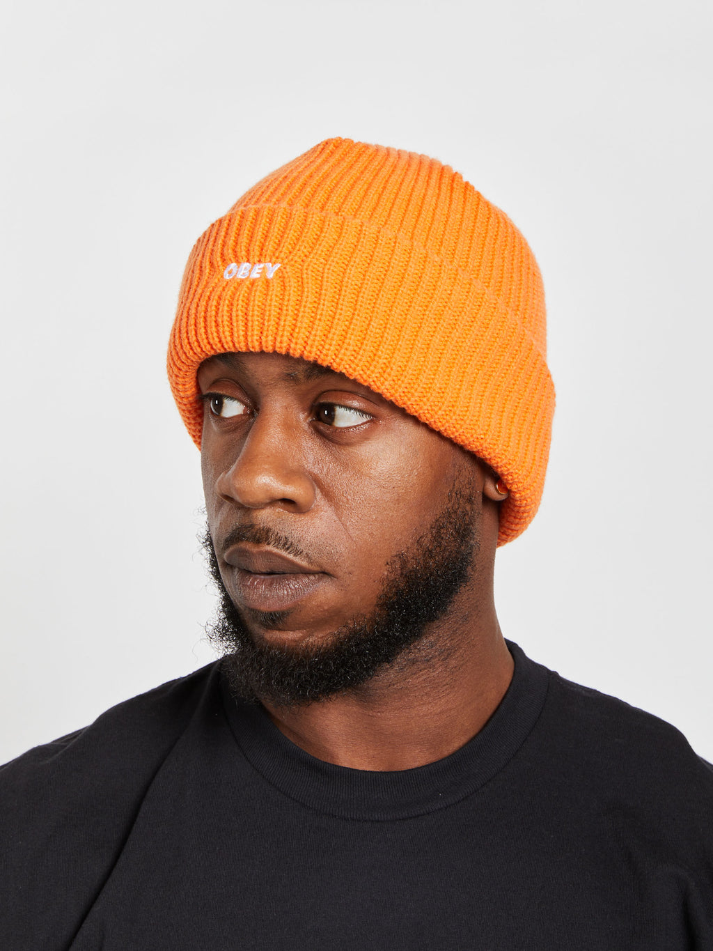 Obey store orange beanie