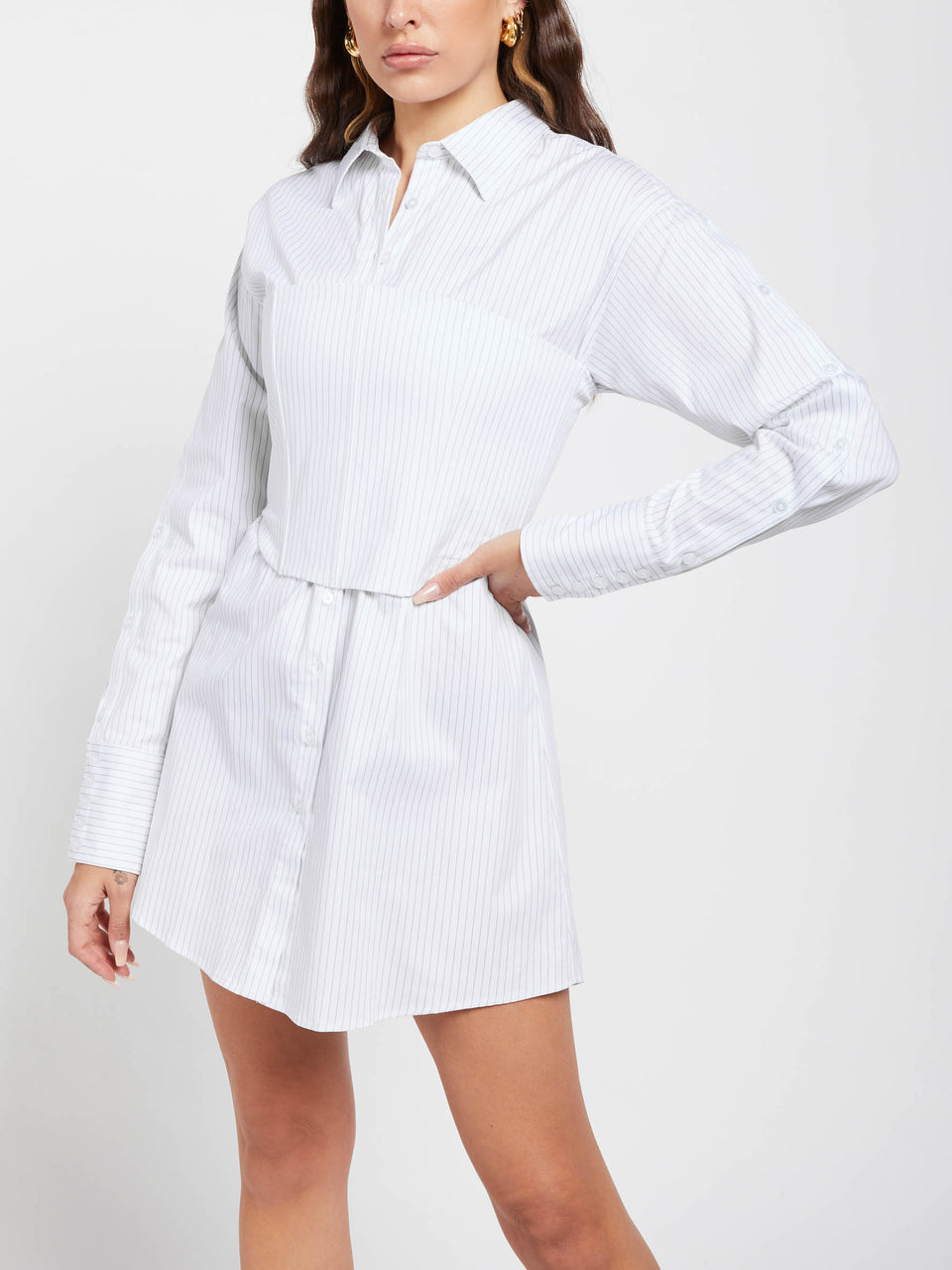 steele_gianni_corset_button_up_dress_white
